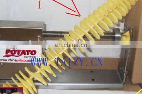 528 spiral potato chips making machine / electrical spiral fries / spiral potato cutter with hot dog (0086-13683717037)