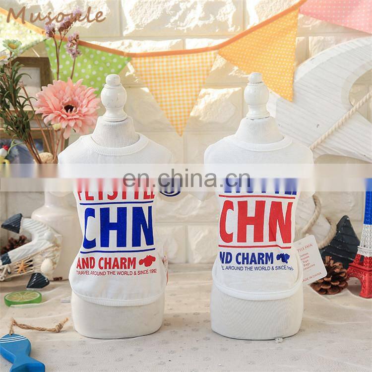 Soft Cotton White Spring Summer Teddy Pet Shirt For Dogs