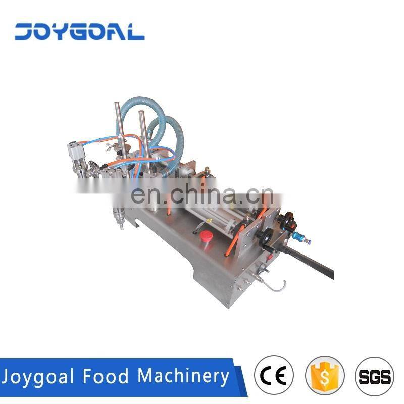 JOYGOAL hot sale high quality manual piston liquid filling machine with two filling heads