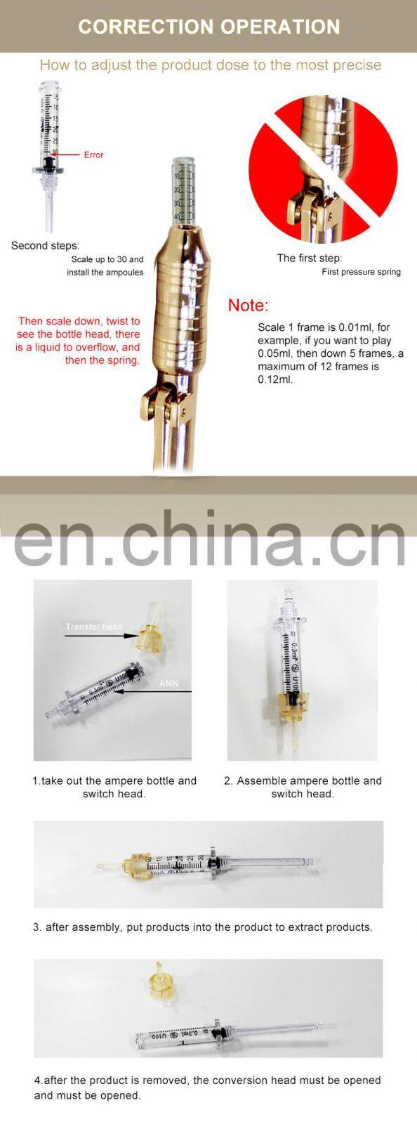 2021 top sale Needle Free Injector 24k hyaluronic pen with OEM Services