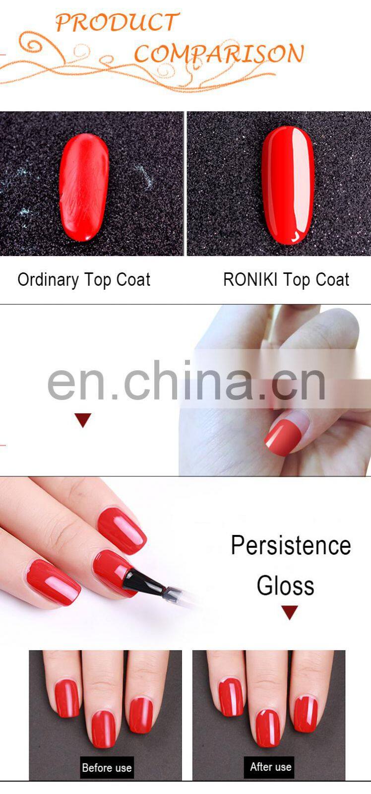 RONIKI New Brand UV Gel Nail Polish Base Coat Top Coat Gel Nail Polish Color Clear