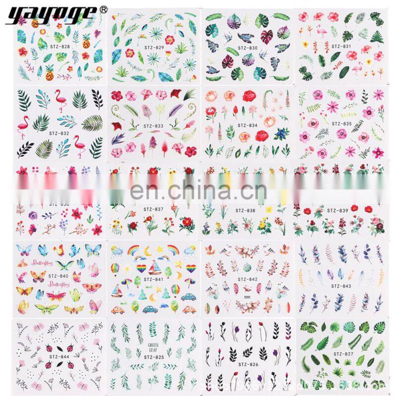 Gel Polish Temporary Tattoo Sticker Body Nail Patch 3D Stickers Art