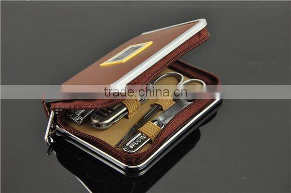 luxury promotional leather boxed gift set with pedicure set