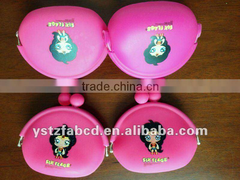 2016 Hottest sale Imprinting Silicone coin purse lady's wallet high quality coin purse from china
