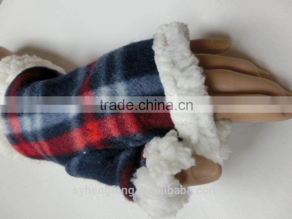2016 fingerless warm women gloves with fur