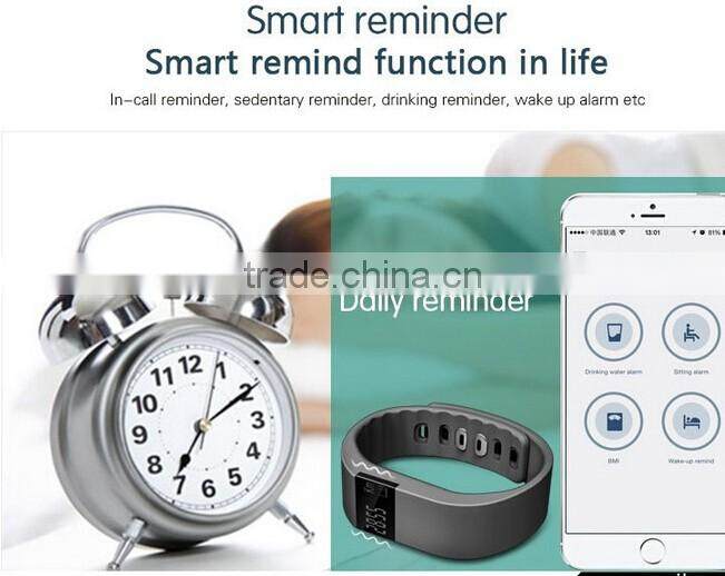 Pedometer/Distance/Sport time/Calorie/Sleep monitor/in call remider/Sandentary reminder/BMI LC- tw64 Smart Bracelet