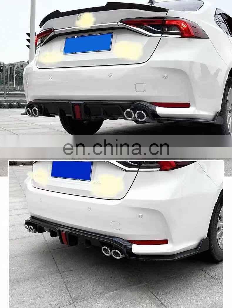 car exterior parts front lip splitter front bumper lip body kit for 19-21 Corolla rear diffuser spolier for Levin