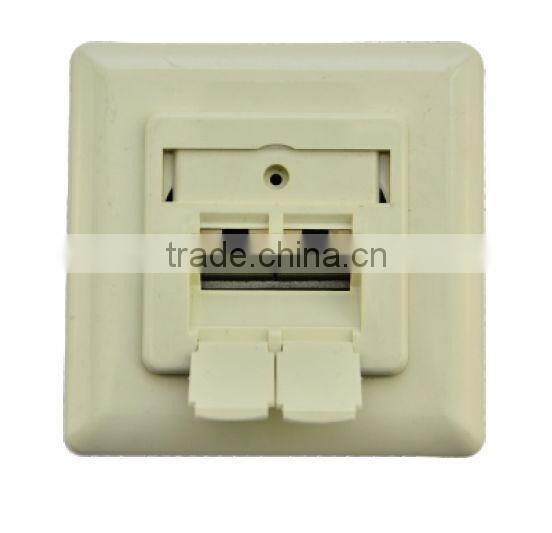 outlet with dual STP cat5e jack with double port