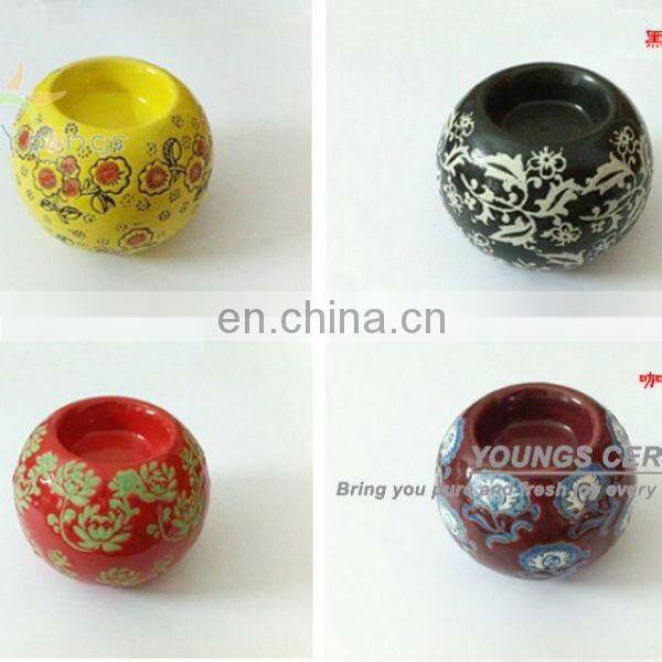 2013 hot sale hand maded ceramic cheap candle holders made in Jingdezhen