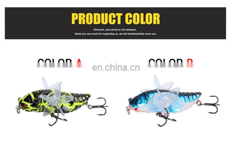 New Design 75mm 15.4g Floating Rotating wings propeller Fishing Lure Whopper plopper Freshwater Saltwater Lures