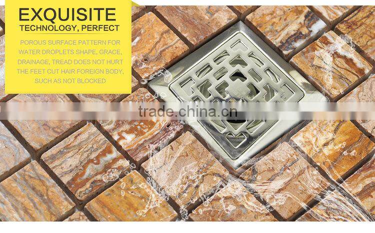 WESDA 3.5inch new style Full set adjustable floor drain with bottom outlet Stainless Steel Floor drain,roof drain, shower drains