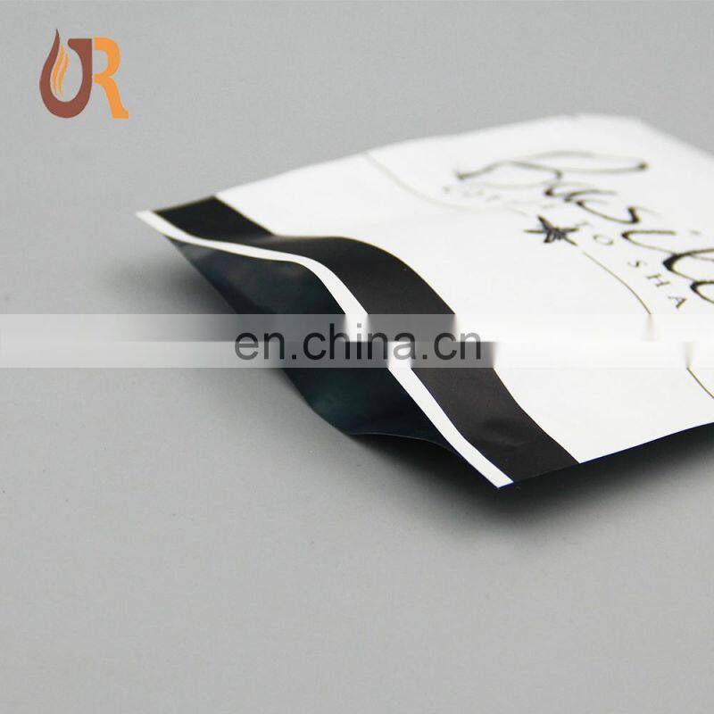 three side seal logo printed bag tea sample packet drip coffee pouch