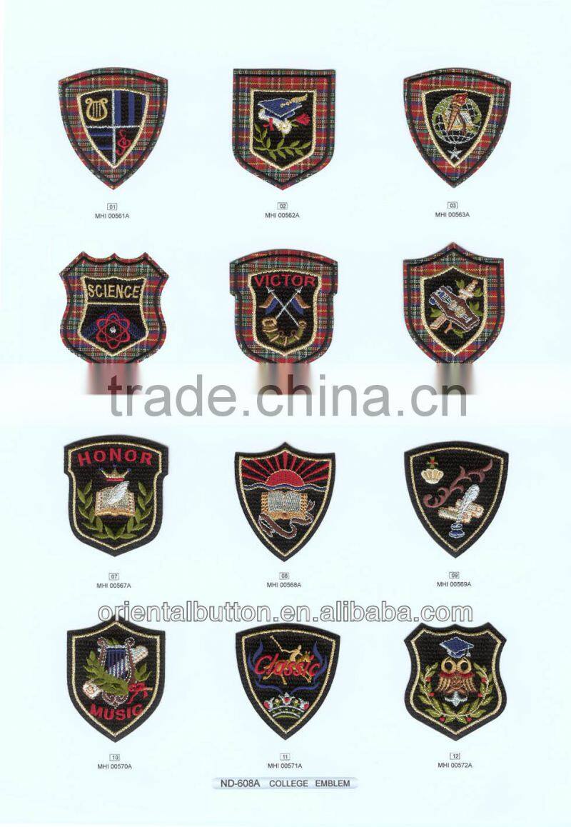 Iron-On and Sew- On uniform badges embroidery patch