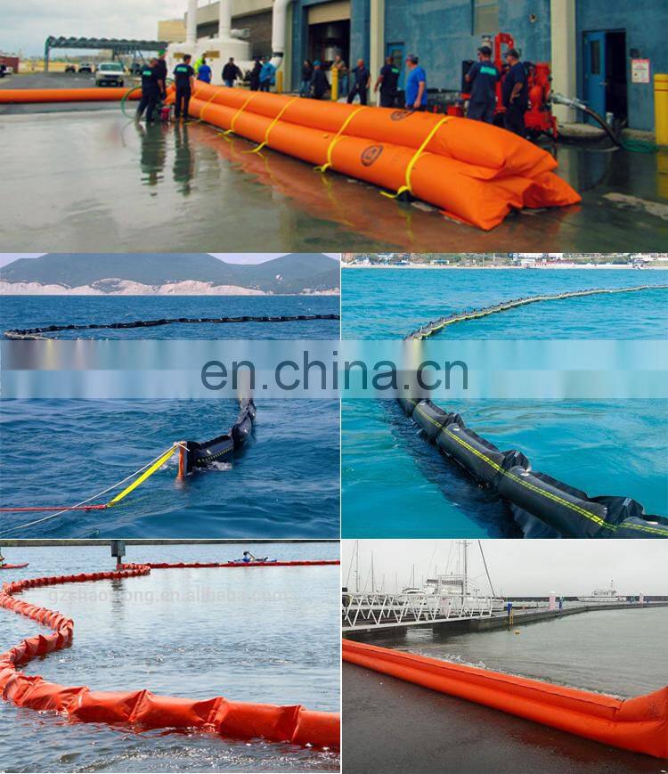 Custom Floating Water Barriers Road Safety Inflatable Containment Boom Inflatable Oil Flood Water Tube Barrier