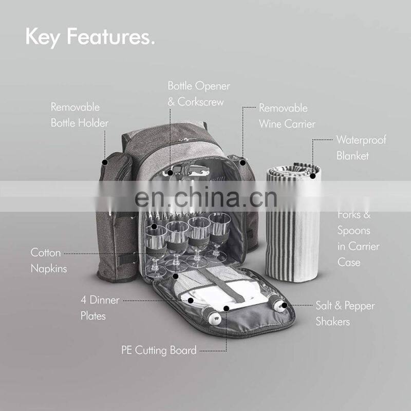 600D Waterproof Fabric Aluminum Foil Insulated Thermal Picnic Cooler Bag