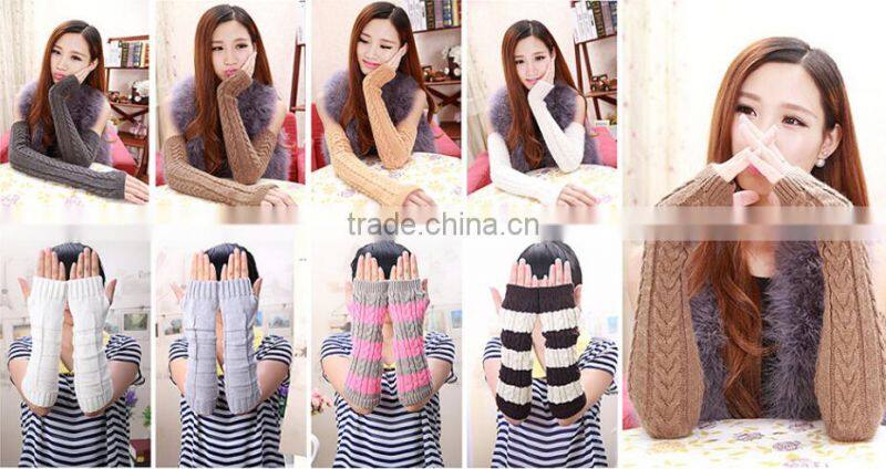 2015 fashion cheap knitted red mittens