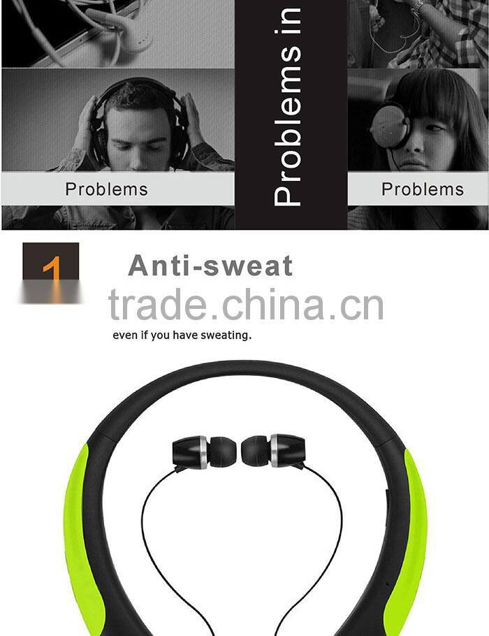 china bluetooth wireless headset headphones price with Calls vibration