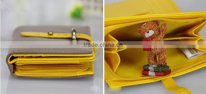 PU leather designer short women wallet