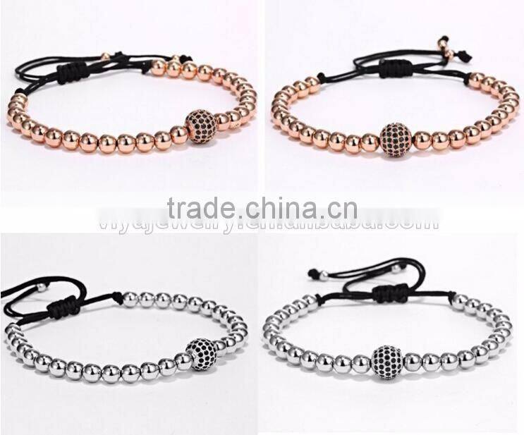 2016 New Fashion Popular Macrame Beads Bracelet With With TOP BEST PVD Plating
