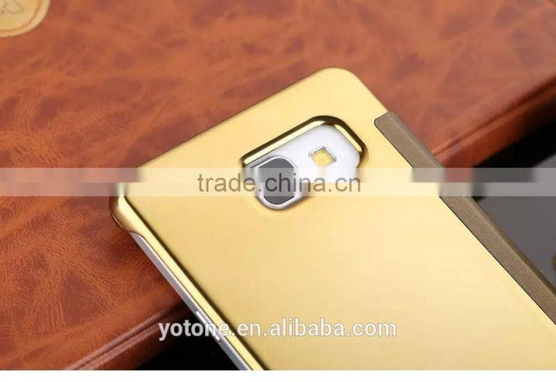 Attractive Design Flip Mirror Phone Cover /Luxury Hybrid Leather Mirror Case For Samsung Galaxy A7 2016
