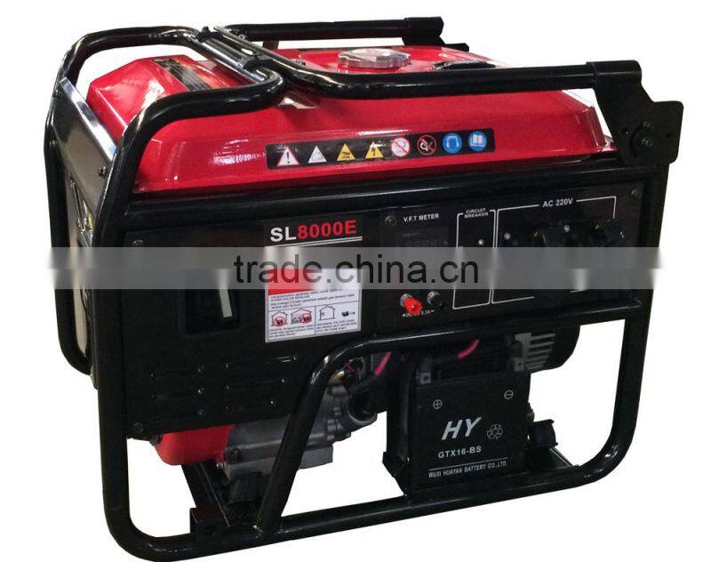 New design frame open type 6kw portable gasoline generator