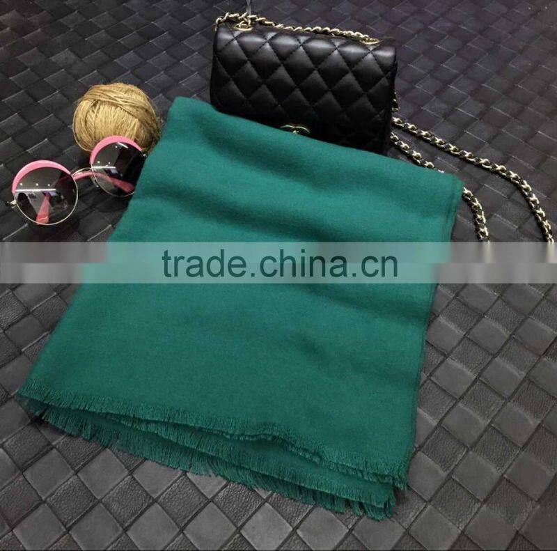 New Winter Fashion Fringe Plain Women Cashmere Shawl