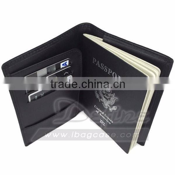 2016 hot selling Genuine Leather Travel Passport Holder
