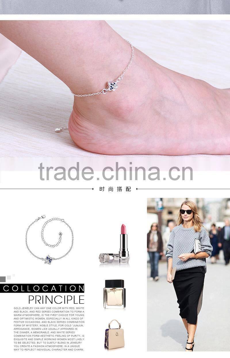 Attached new simple design girls fashion anklets