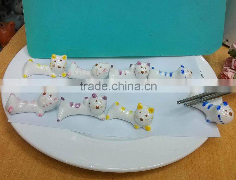 High quality Creative love birds decoration ceramics chopsticks holder chopsticks rack rest