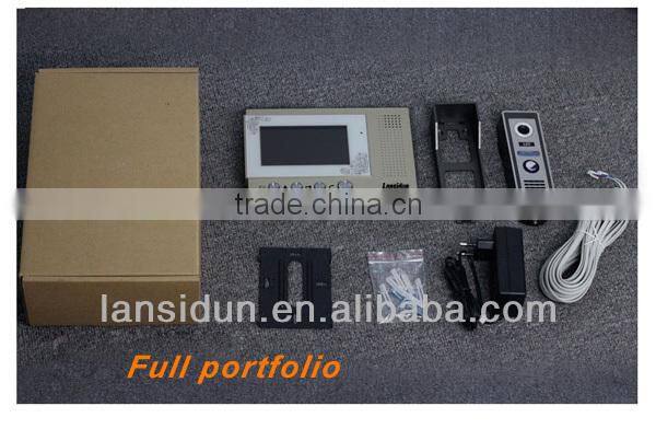 2016 hot sale in Asia 7 inch video interphone system audio door bell