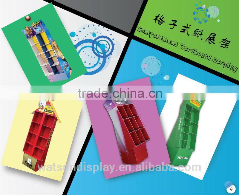 Exquisite Design CD Books Rack Corrugated White Cardboard Display on super markets book pharmacies retail display