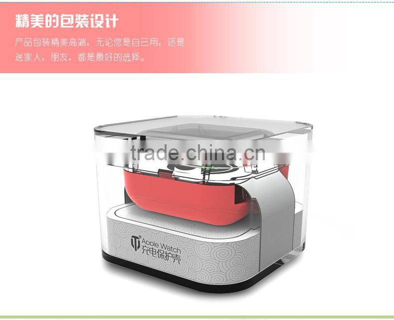 Clear Cover Case Protecter PC Charging Protecter film for Apple Watch For iwatch 38mm 42mm MT-4328