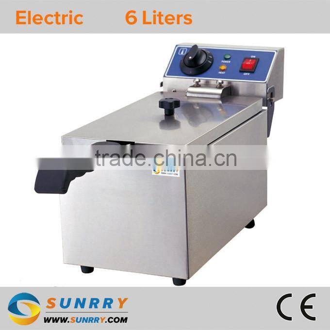 Counter-top double chip fryer 1 Tank 1 basket with mini fryer basket and heating element (SY-TF16 SUNRRY)