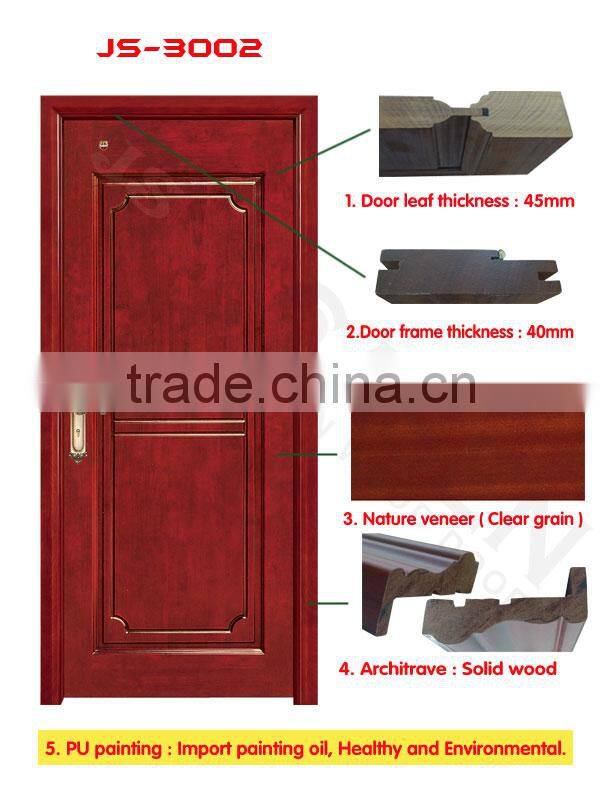 Interior room cherry plain bathroom wood door for sale cheap