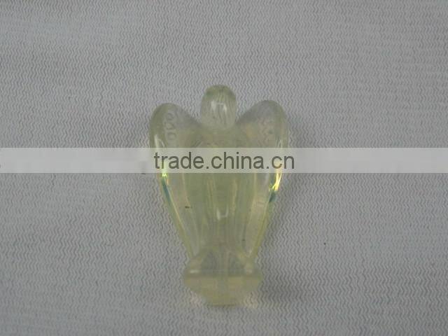 Natural gemstone quartz carved angel heling angel