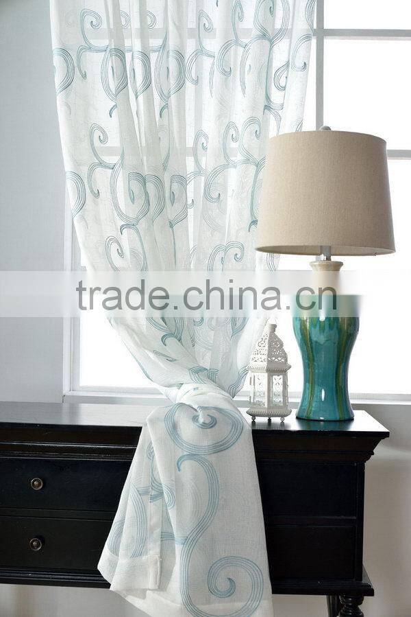 Excellent quality hot selling embroidery sheer fabric