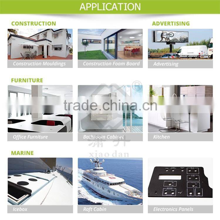 2016 New Product advertising printing Signboard white laminated PVC Foam Board for construction and decaration