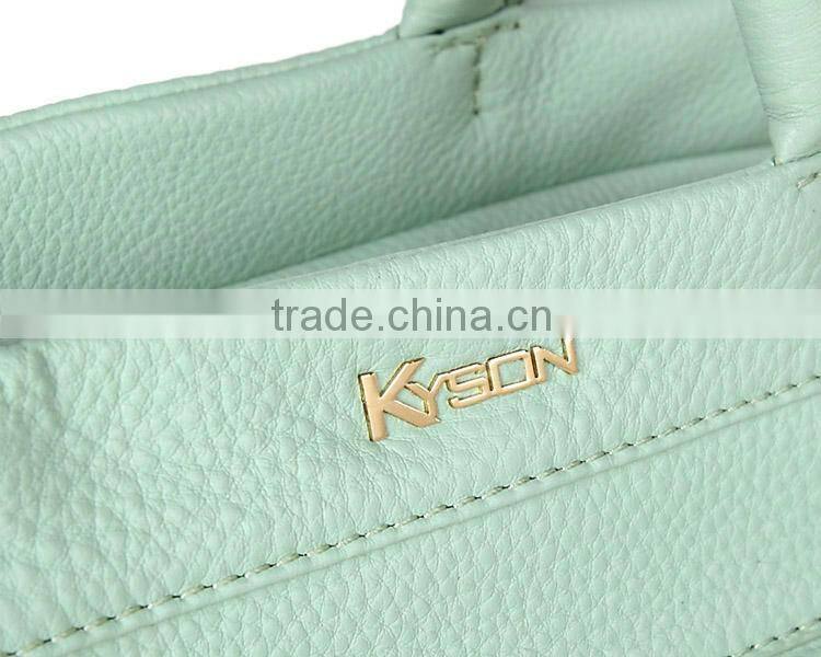 Super soft leather fitness bag,Spearmint bag with Zippered Clutch Bag