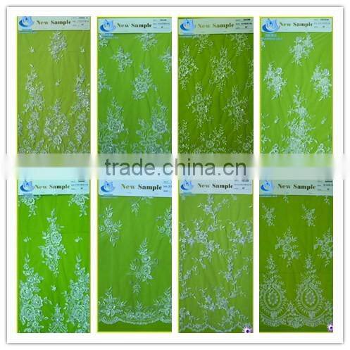 Embroiedered Jaquared lace fabric CJ073C
