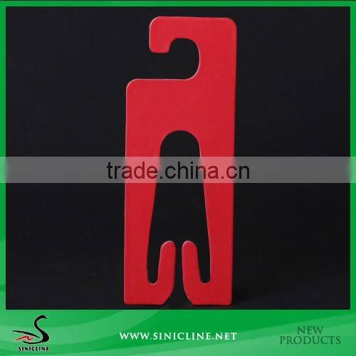 Sinicline Red Color Kraft Paper Shandel/Shoes Blank Hanger Accept Custom Logo Printing
