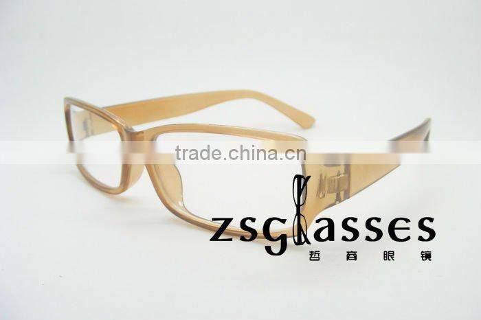 The latest clear plastic frame reading glasses with PC frame and AC lens