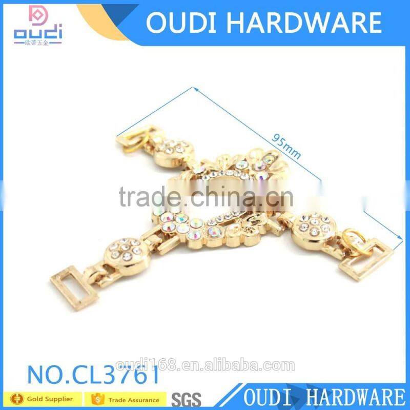 Imperial Crown Design Metal Shoe Decorative Rhinestone Sandals Clip