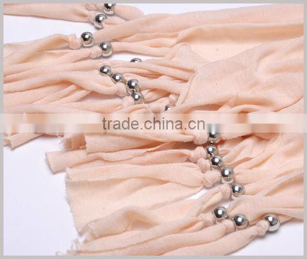 Metal Heart Pendant Necklace Scarf Fashion long Tassel