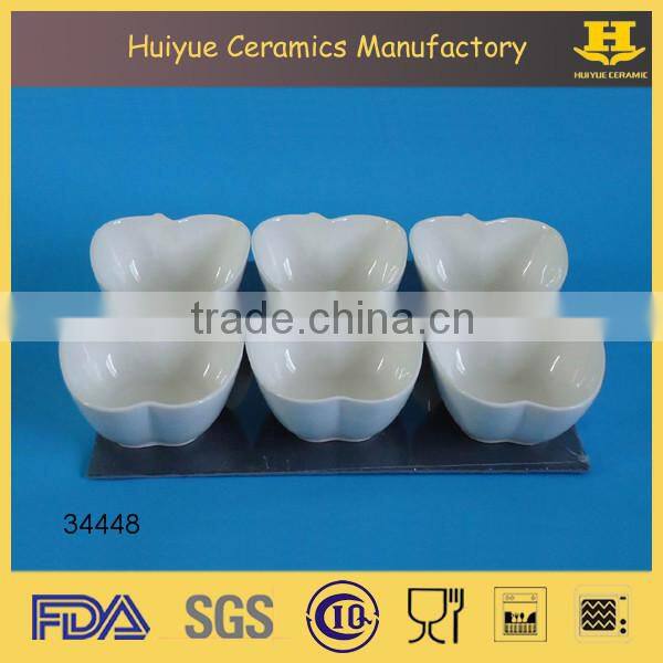 Ceramic snack bowl set, ceramic apple shape bowl small