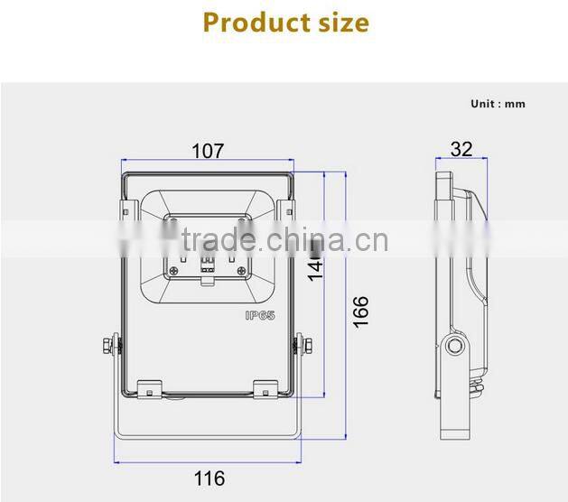 Pccooler new design ultra-thin IP65 CE RoHS SAA 10W LED Flood Light