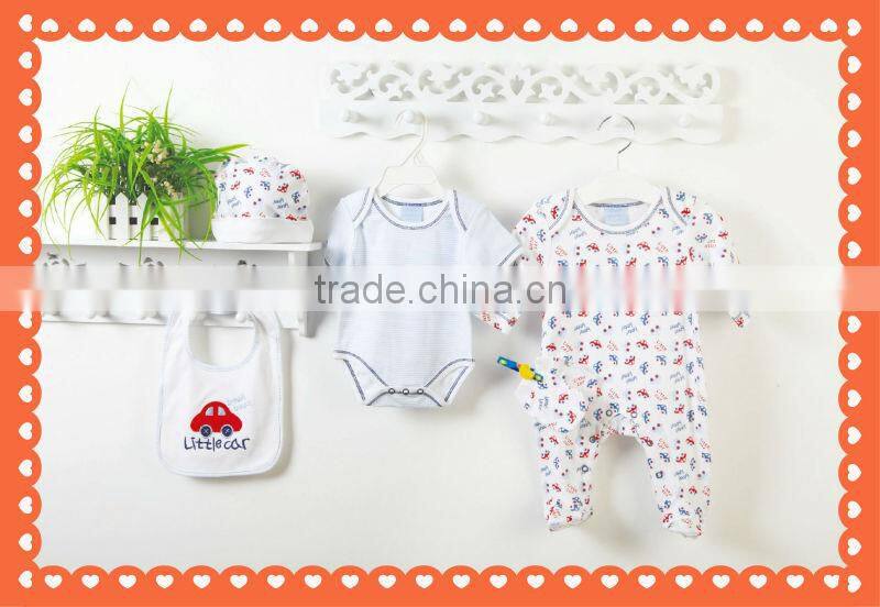 5pcs baby clothes set mesh bag