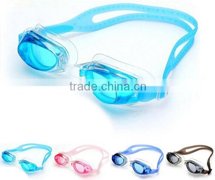 Cheap mirrowed silicone free swimming goggles