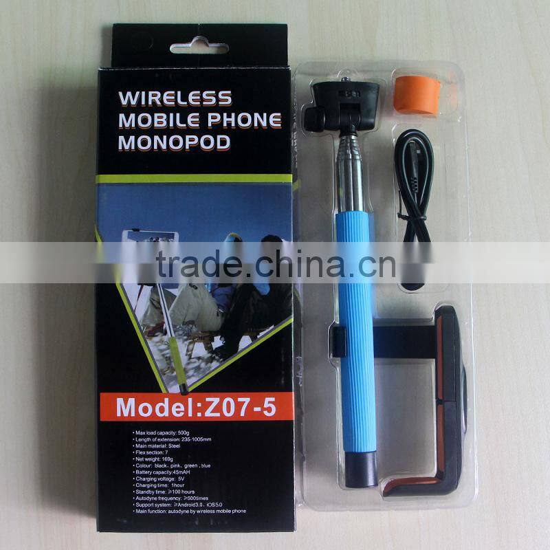 2015 new hot mini travel flexible wireless monopod