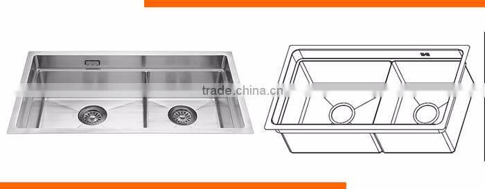 Factory direct sales Double Bowl Undermount Kitchen Functional Sink
