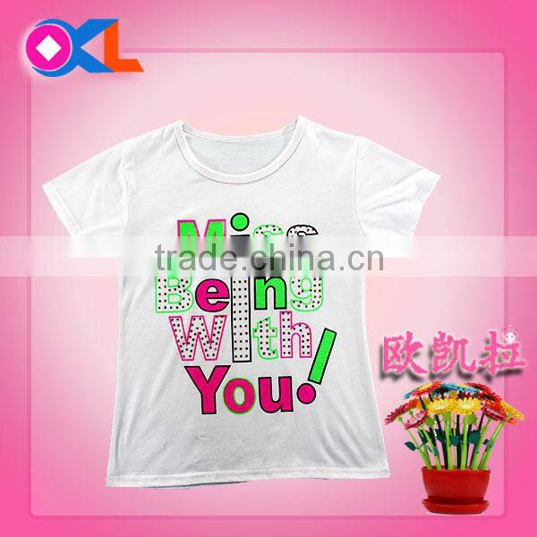 High quality new design reasonable price in china alibaba supplier girls blank ruffle sleeve t shirt